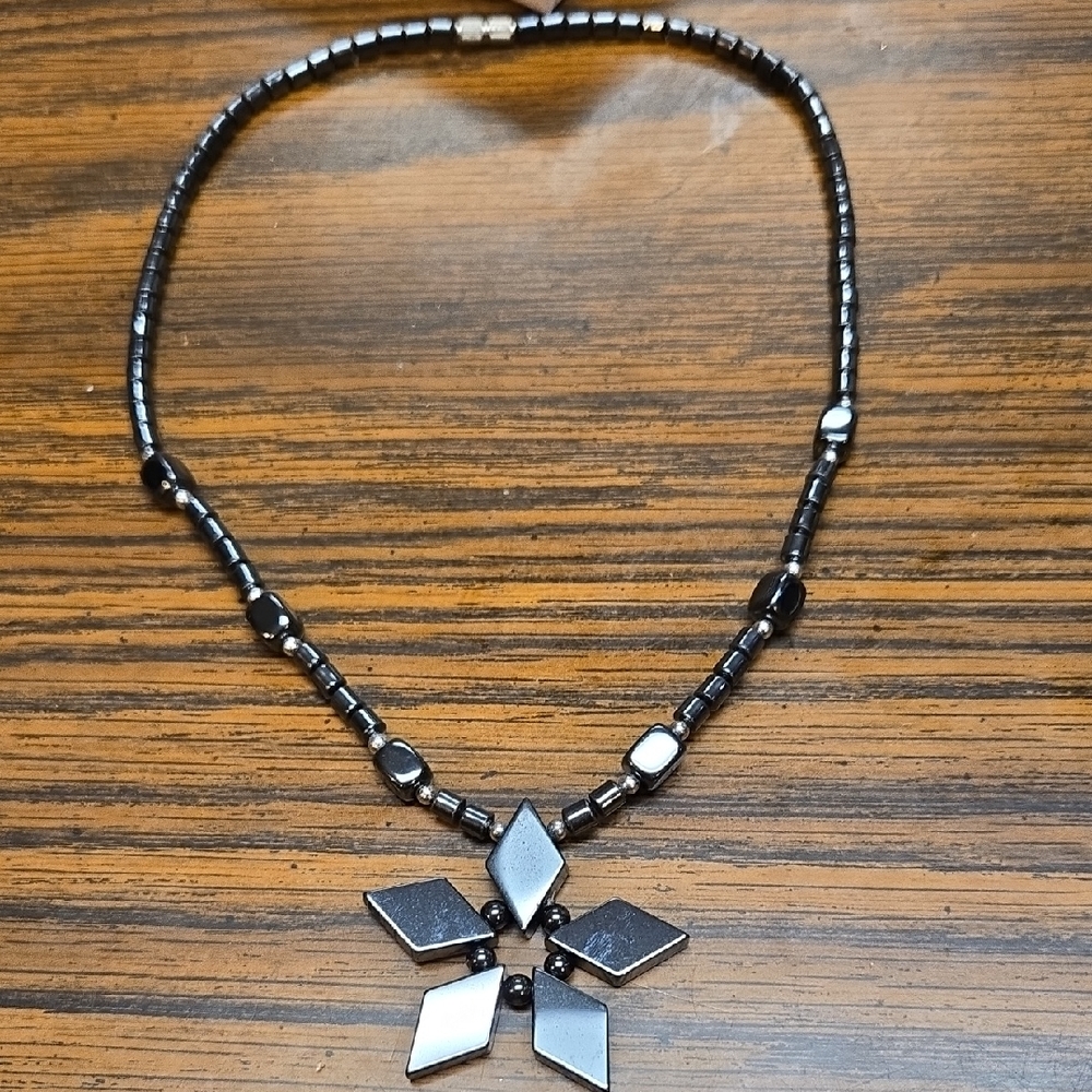 Elegant Black Beaded Necklace